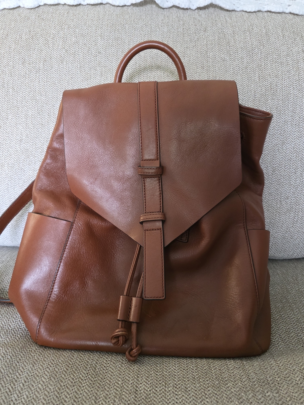 Vera Bradley Leather Backpack - Tan